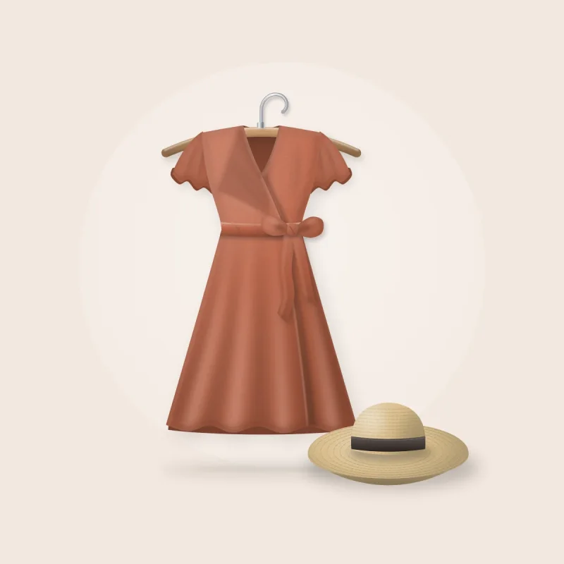 Mira Linen Wrap Dress
