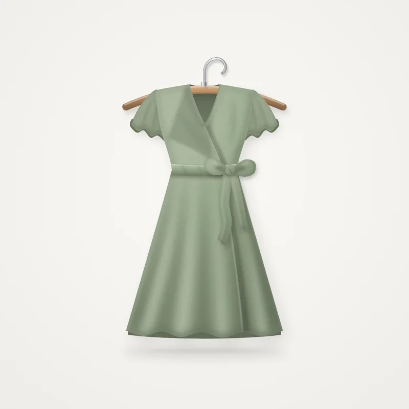 Mira Linen Wrap Dress