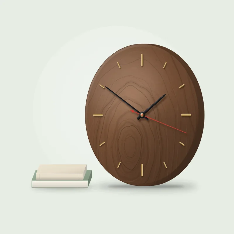 Oakridge Walnut Wall Clock