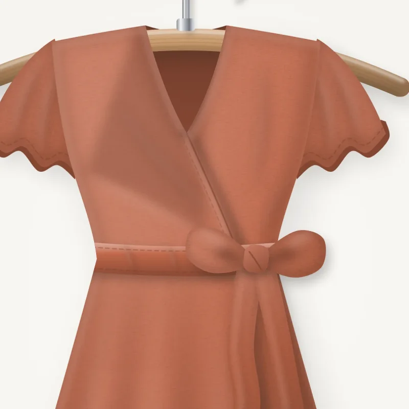 Mira Linen Wrap Dress