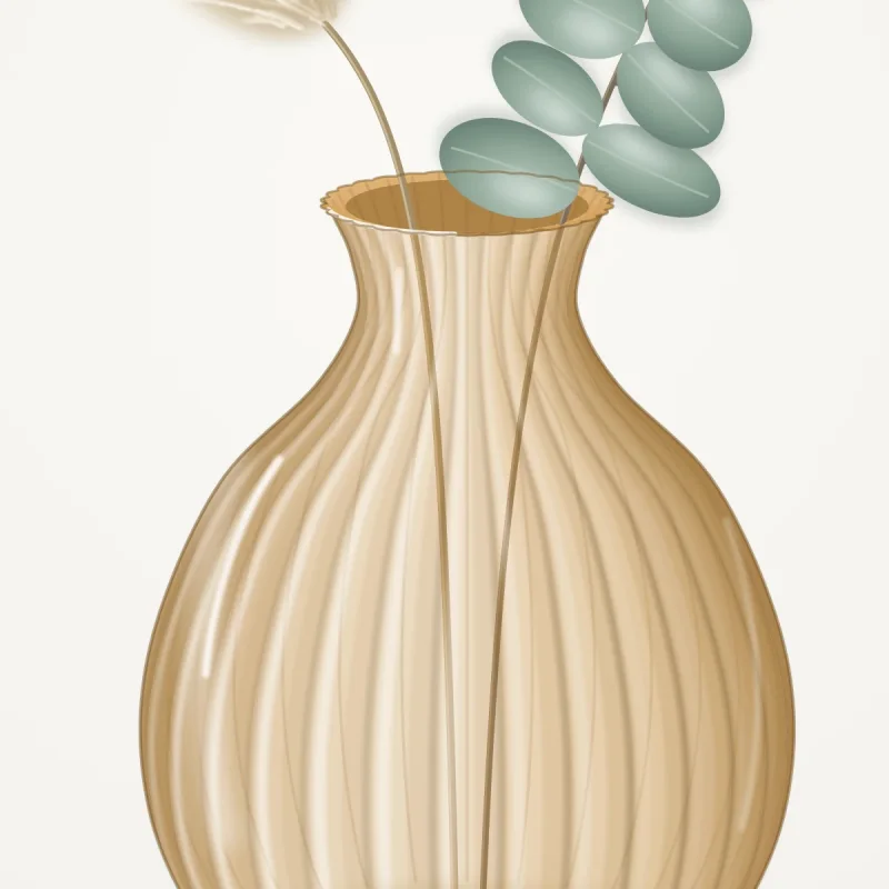 Havenly Ribbed Glass Vase